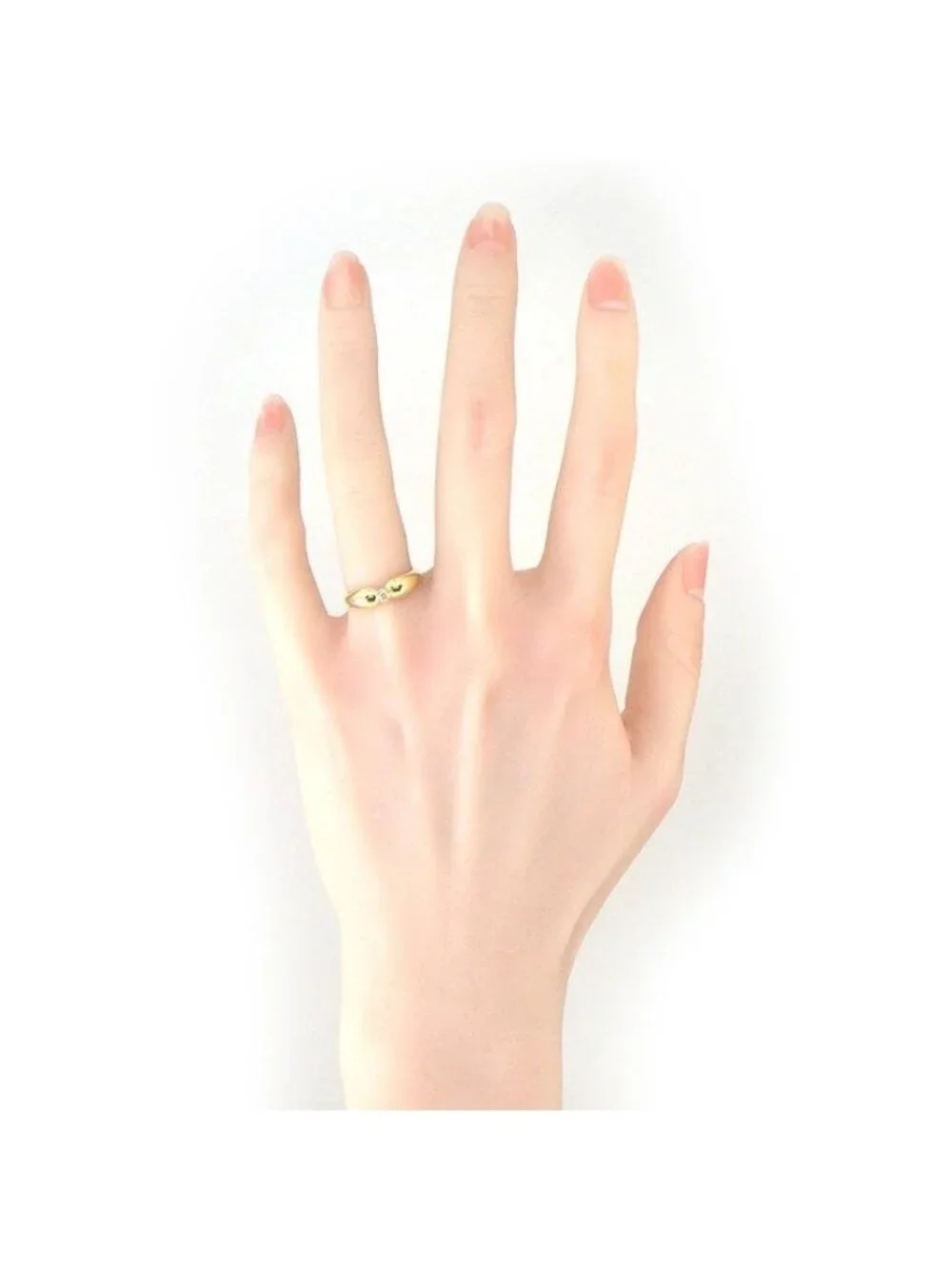Tiffany & Co Ring Double Teardrop Point Diamond 18k Yellow Gold